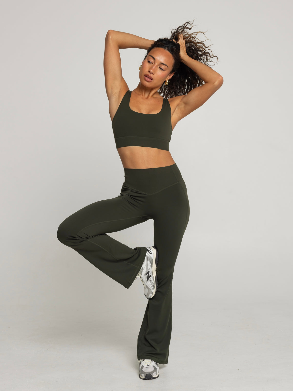 SWEAT SCOOP BRA - FOREST