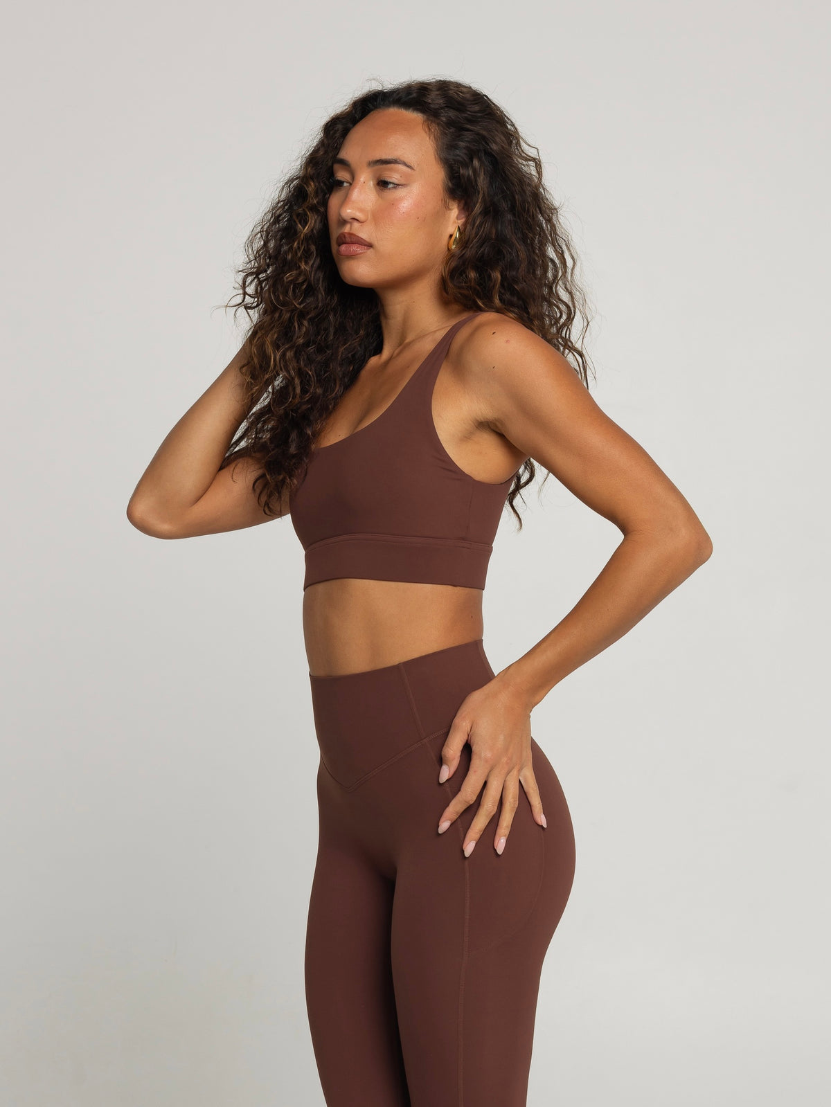 UNIFORM SCOOP BRA - CHOCOLATE