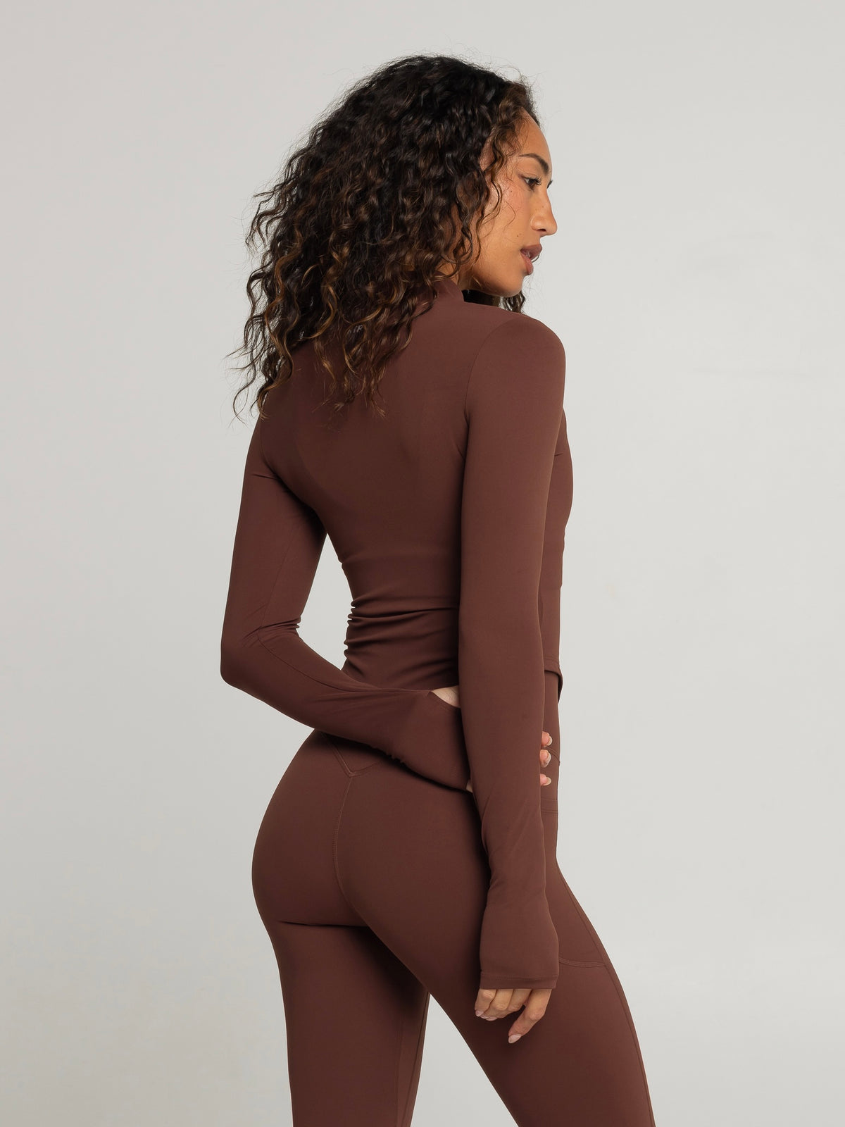 UNIFORM ZIP JACKET - CHOCOLATE