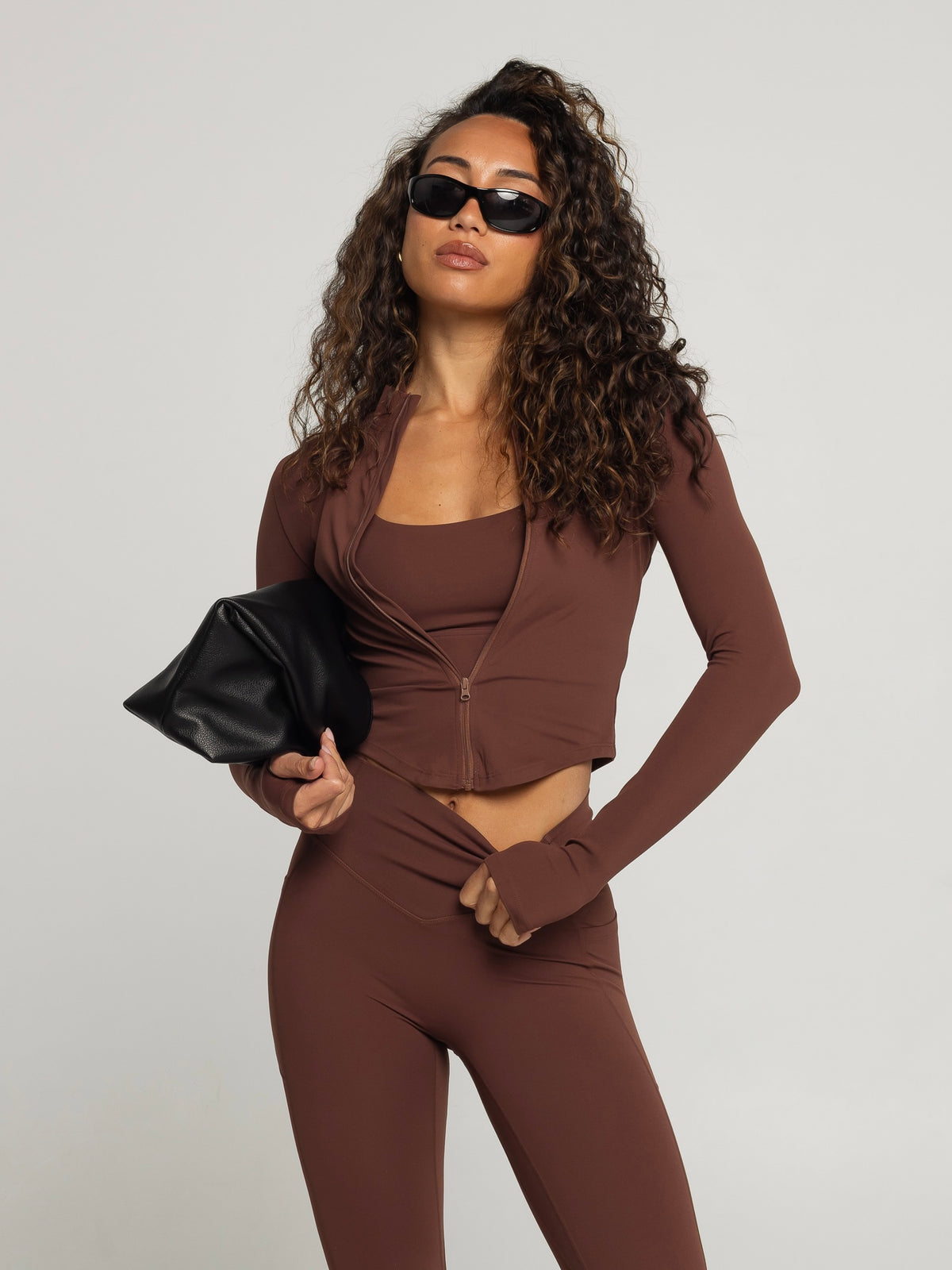 UNIFORM ZIP JACKET - CHOCOLATE