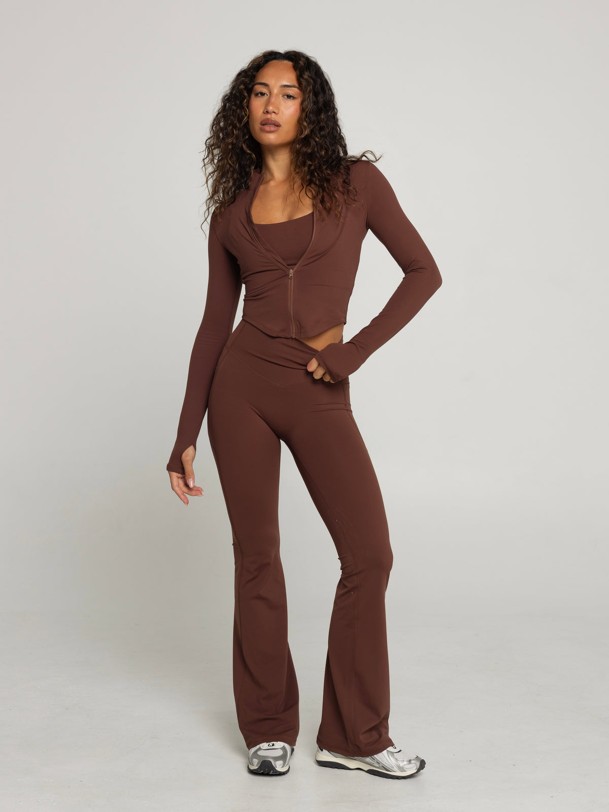 UNIFORM ZIP JACKET - CHOCOLATE