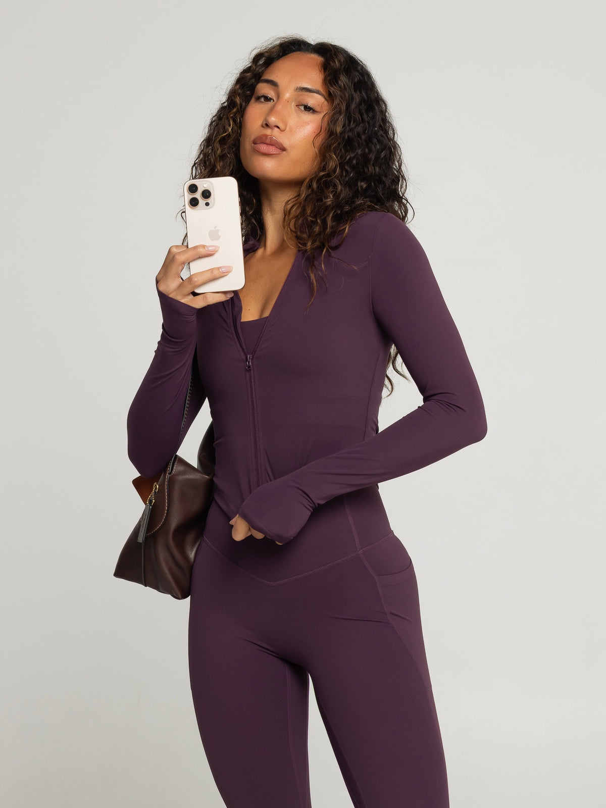 UNIFORM ZIP JACKET - PLUM