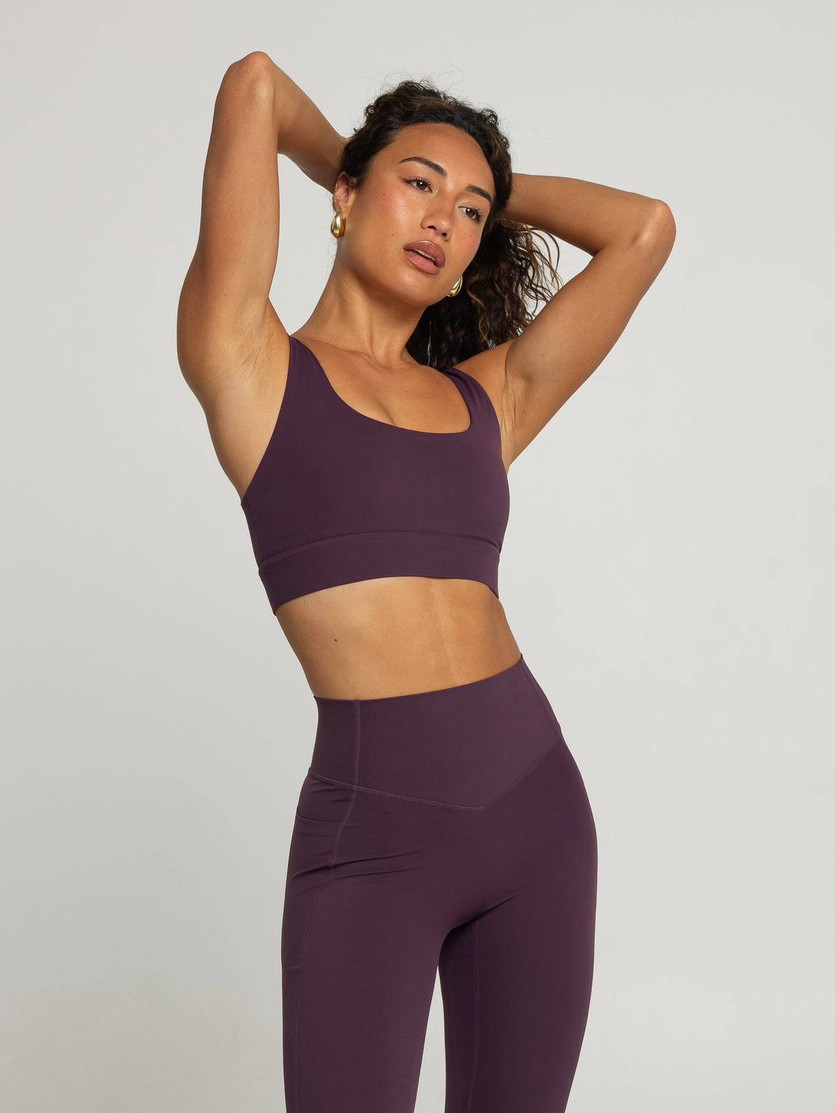 UNIFORM SCOOP BRA - PLUM