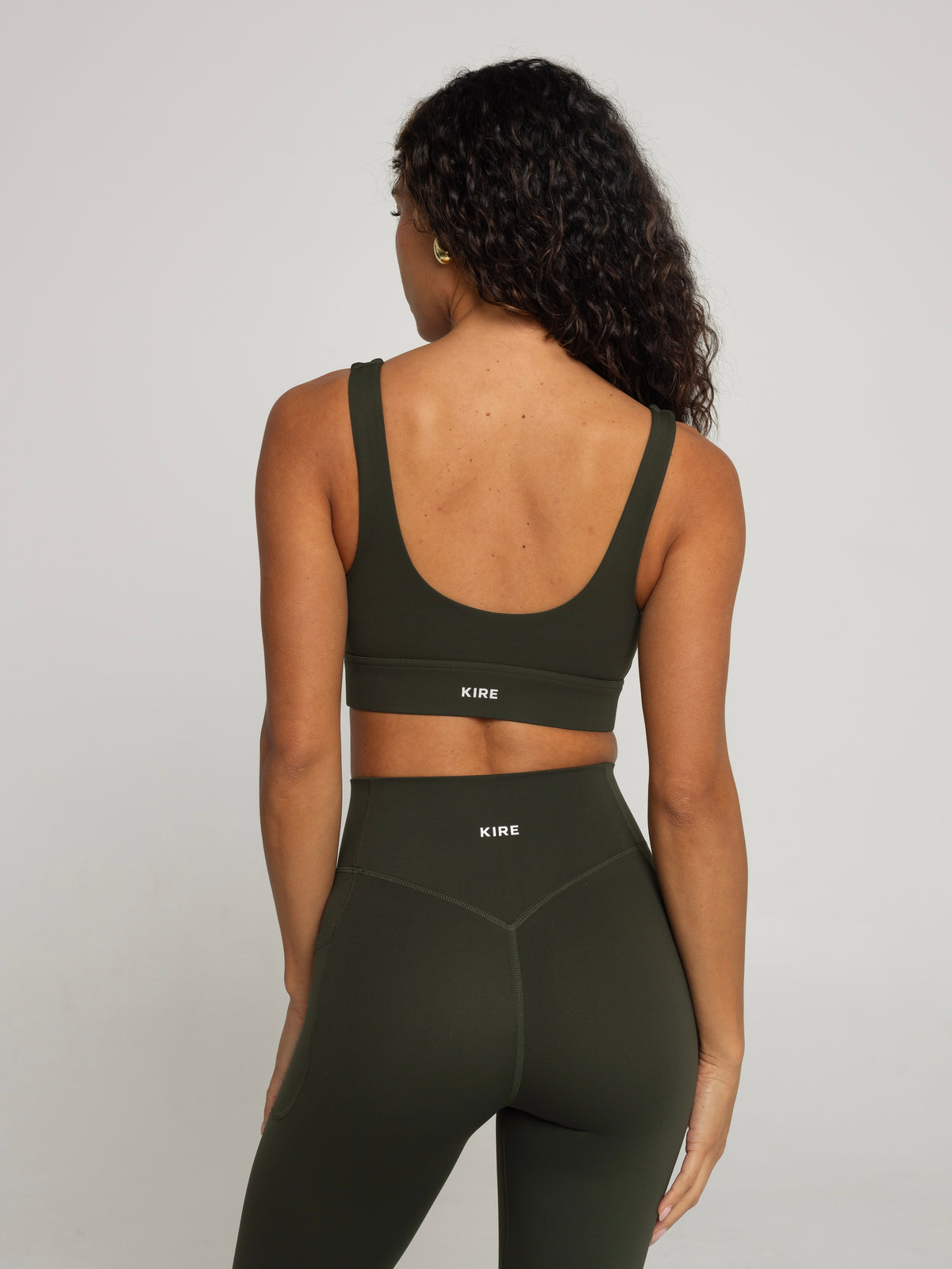 SWEAT SCOOP BRA - FOREST