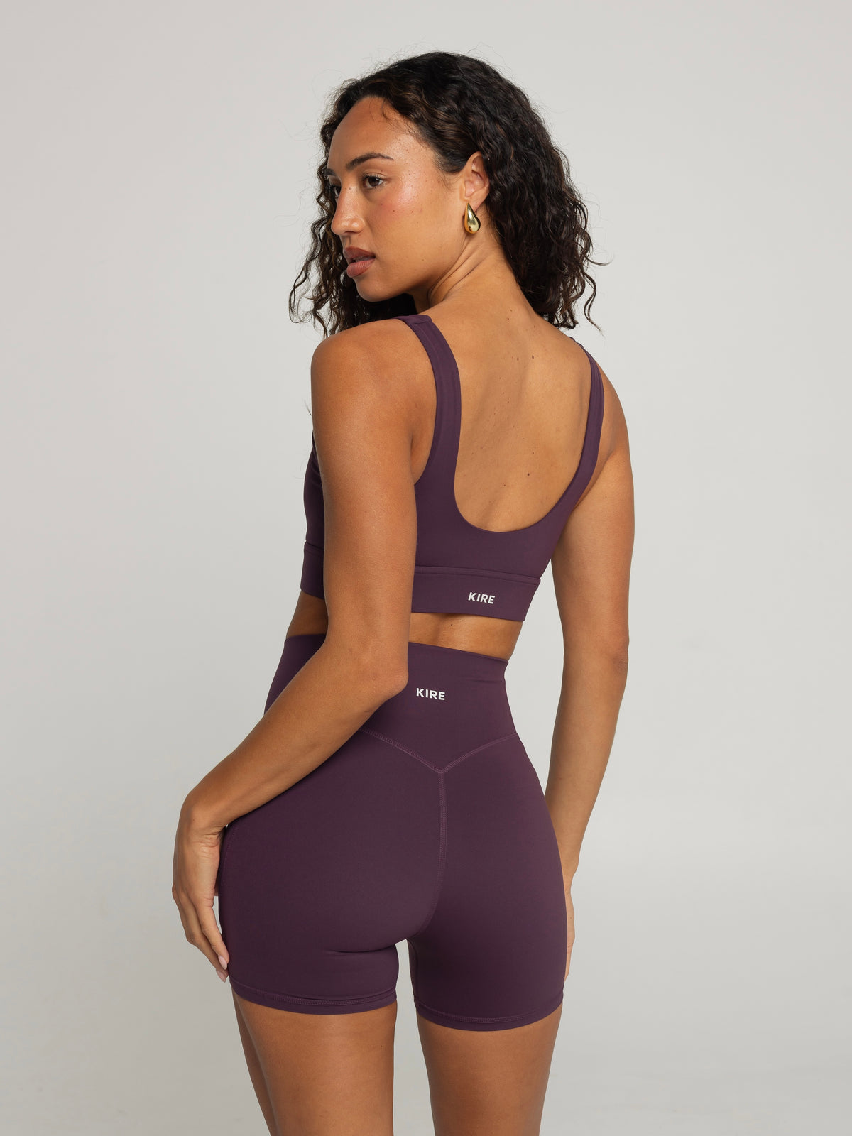 UNIFORM SCOOP BRA - PLUM