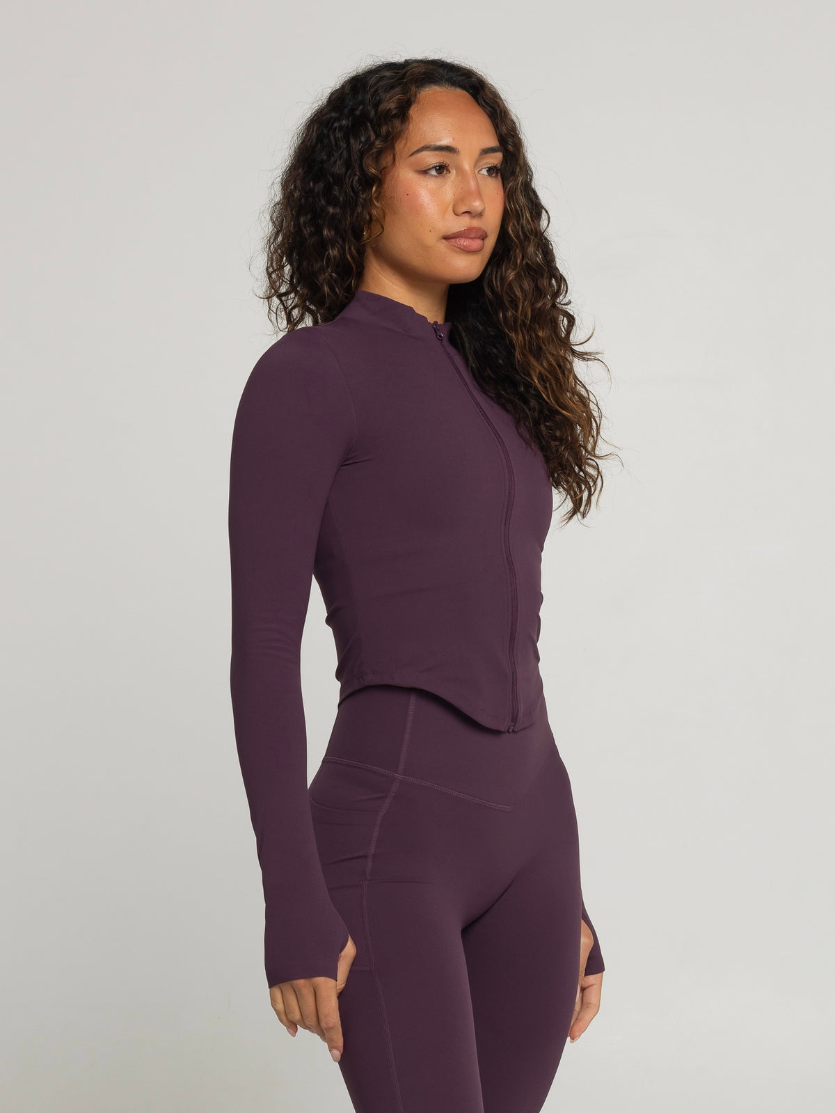 UNIFORM ZIP JACKET - PLUM