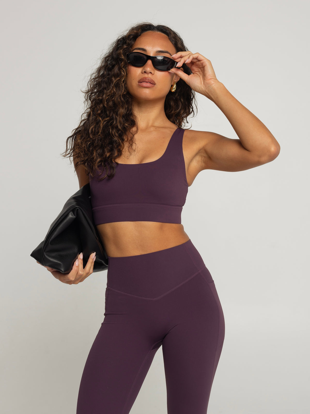 UNIFORM SCOOP BRA - PLUM