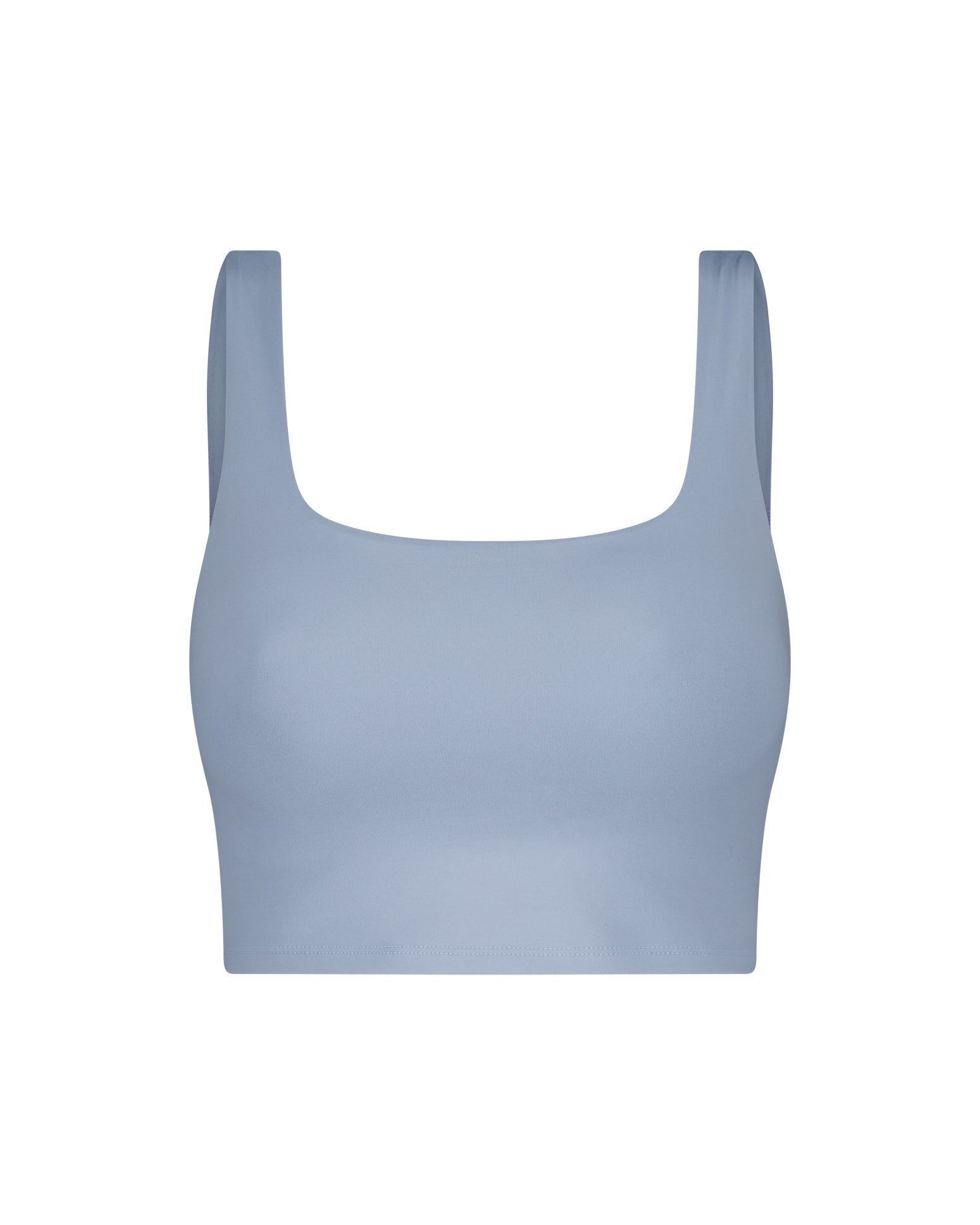 Sportluxe Square Neck Shelf Bra Tank - Oasis Blue