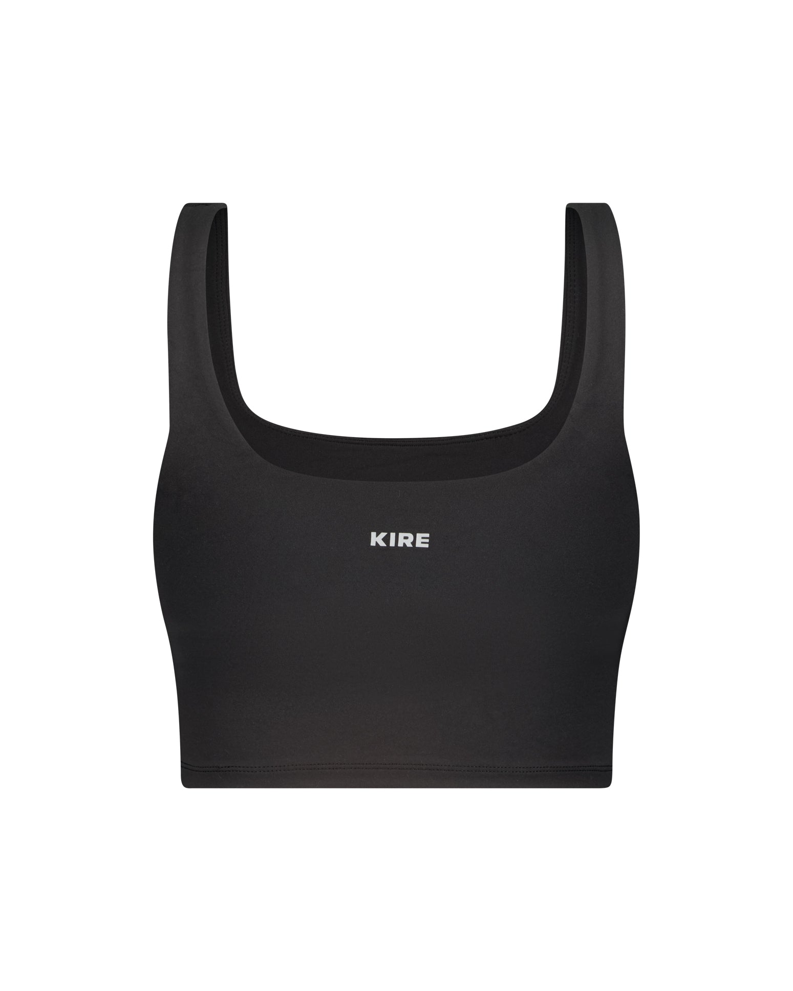 Sportluxe Square Neck Shelf Bra Tank - Black