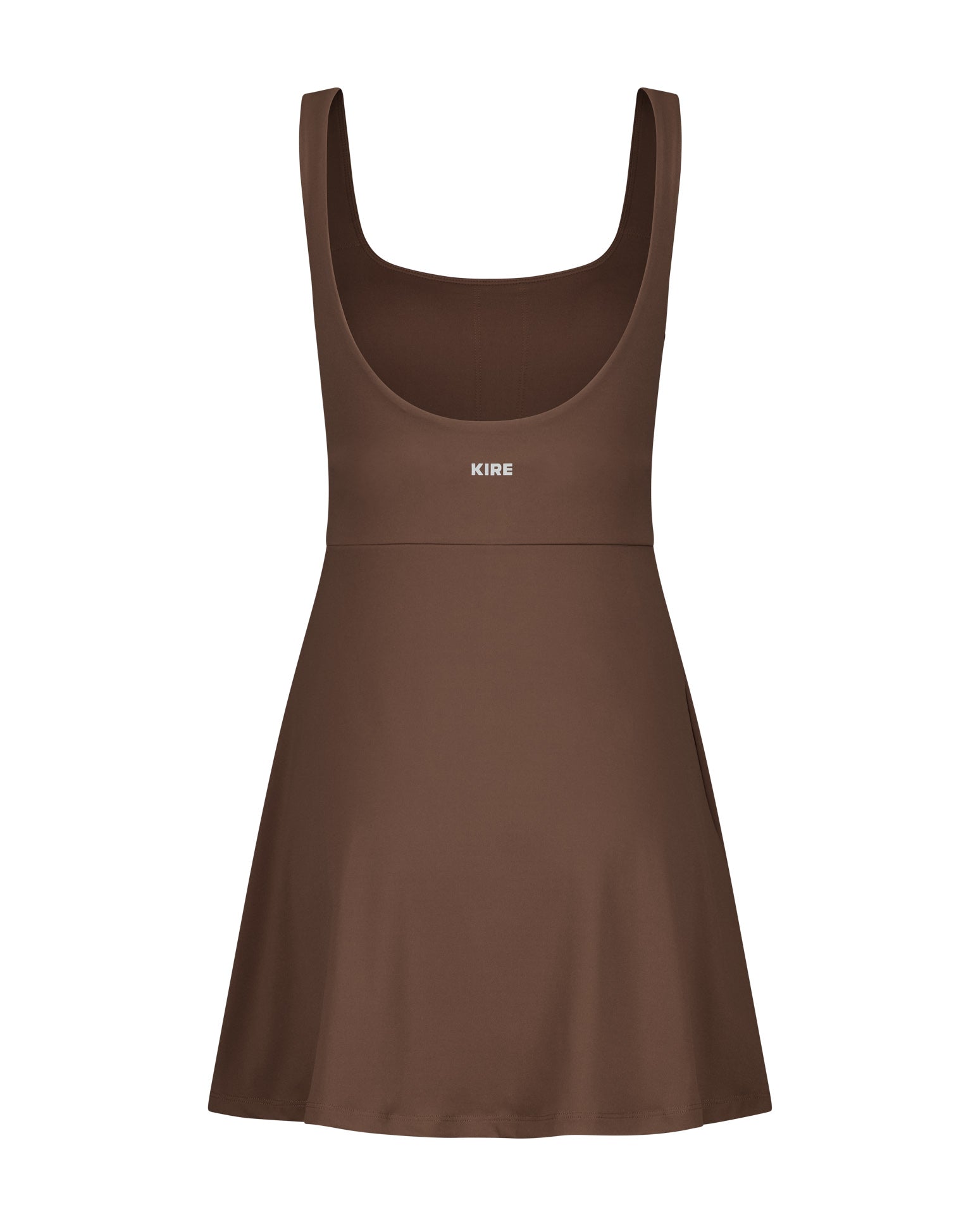 ULTIMATE SQUARE NECK DRESS - CHOCOLATE